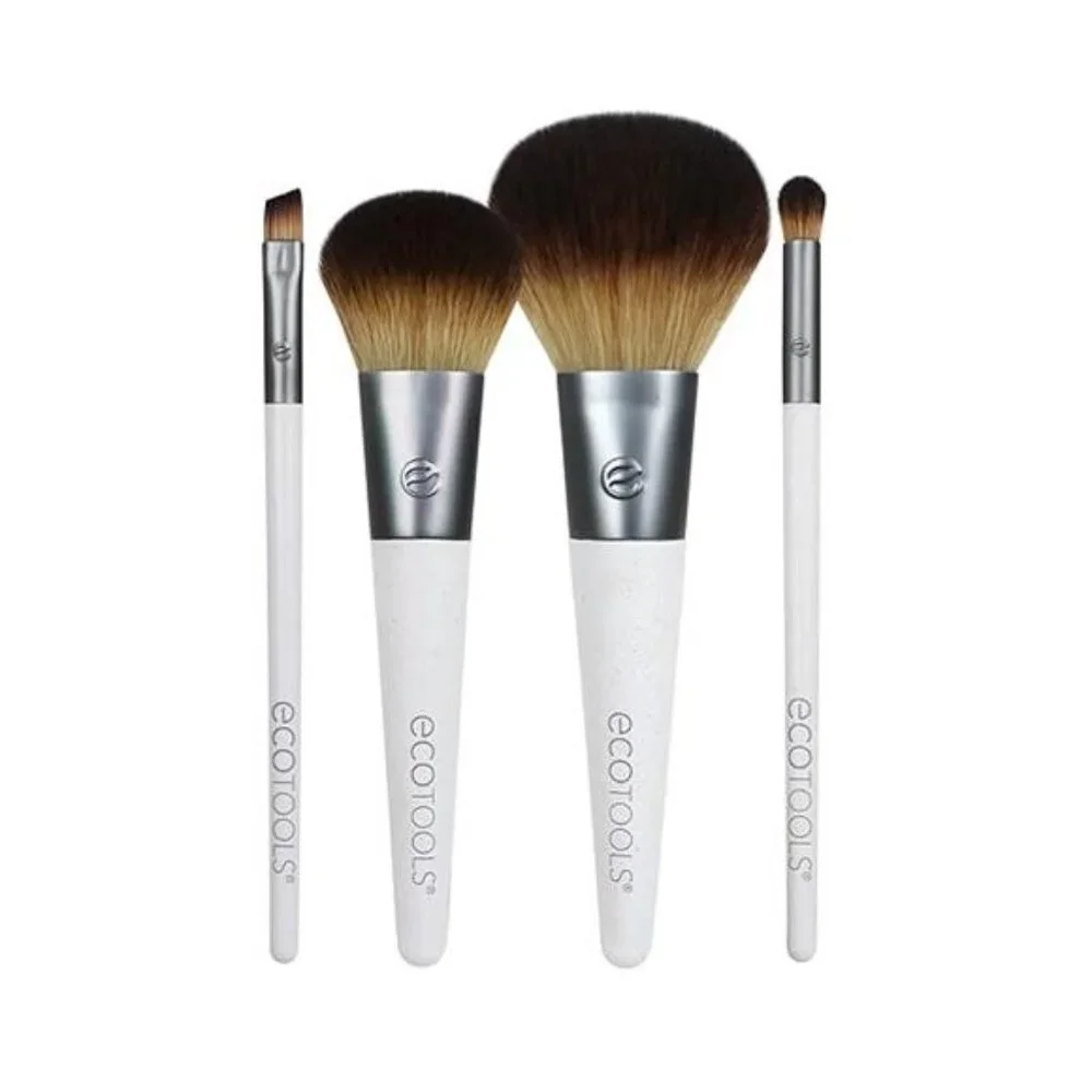 EcoTools On-The-Go Makeup Brush Kit, Travel-Friendly Brush Set